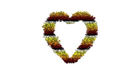 3d rendering of a colorul plant on a white backgroundの写真素材