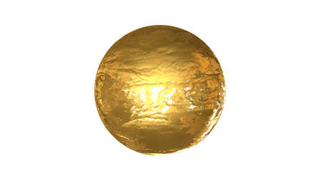 3d rendering of a shpere with structure isolated on a white backgroundの写真素材