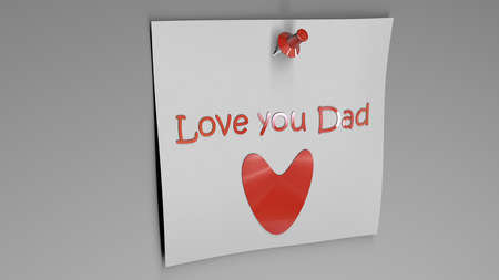 3d rendering of a concept father's day design inside a studioの写真素材