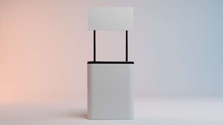 3d rendering of an exhibition design part isolated inside a studioの写真素材