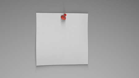 3d rendering of empty paper and a pin inside a studioの写真素材