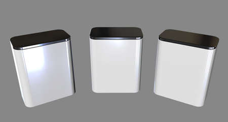 3d rendering of an exhibition design part isolated inside a studio