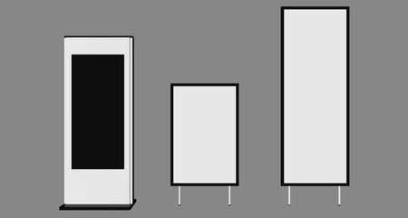 3d rendering of an exhibition design part isolated inside a studioの写真素材