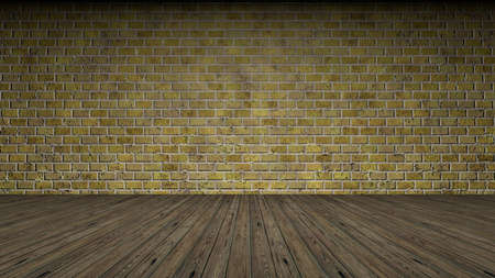 3d rendering of a brick wall frontal view studioの写真素材
