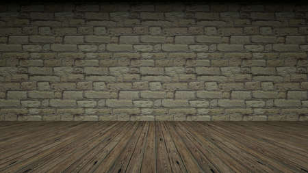 3d rendering of a brick wall frontal view studioの写真素材