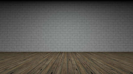 3d rendering of a brick wall frontal view studioの写真素材