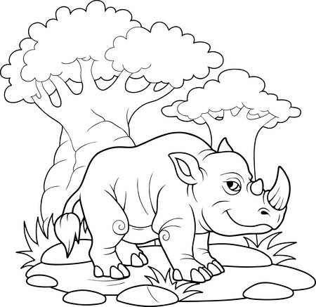 rhinocerosのイラスト素材