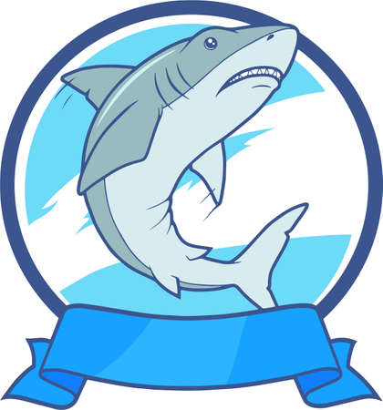 dangerous shark looking for preyのイラスト素材