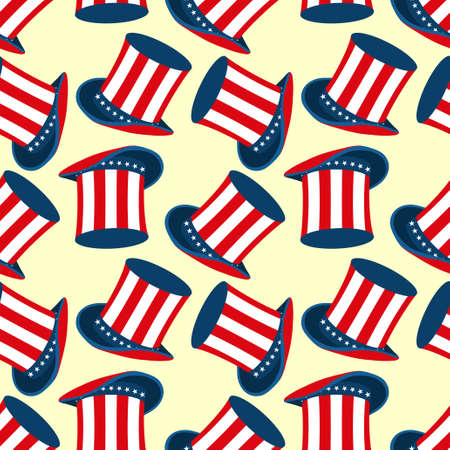 Hat seamless pattern. Vector illustration.のイラスト素材