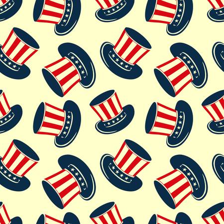 Hat seamless pattern. Vector illustration.のイラスト素材