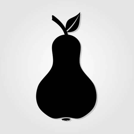 Pear icon isolated on white background. Vector illustration.のイラスト素材