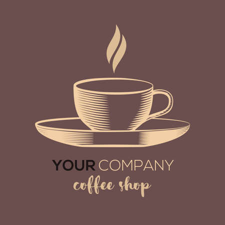 Coffee shop design template. Vector illustrationのイラスト素材