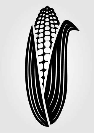 Corn icon isolated on white background. Vector illustration.のイラスト素材