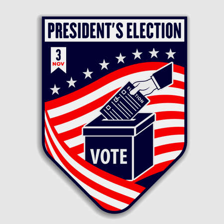 United States of America presidential election design concept. Vector illustrationのイラスト素材