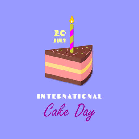 International Cake Day greeting card or bannerのイラスト素材