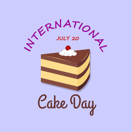 International Cake Day greeting card or bannerのイラスト素材