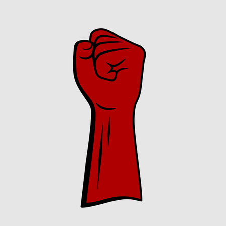 Fist hand icon. Protest symbol Vector illustrationのイラスト素材