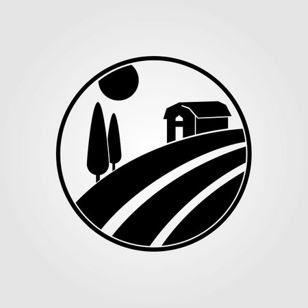 Agriculture of farming logo design template Vectorのイラスト素材