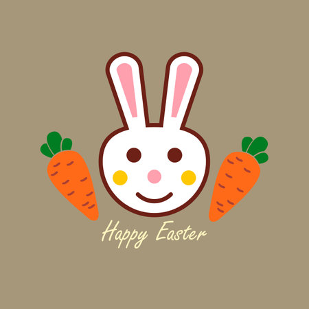 Happy Easter greeting card design template. Vectorのイラスト素材