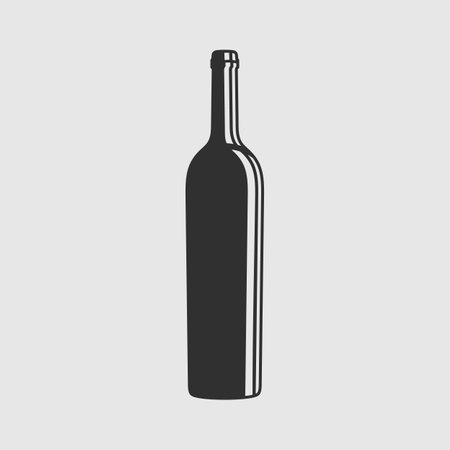 Wine bottle icon isolated on white backgroundのイラスト素材