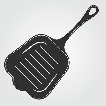Frying pan isolated on white background. vector illustrationのイラスト素材