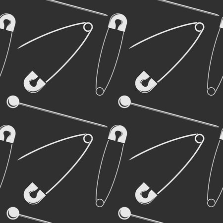 Safety pin seamless patternのイラスト素材