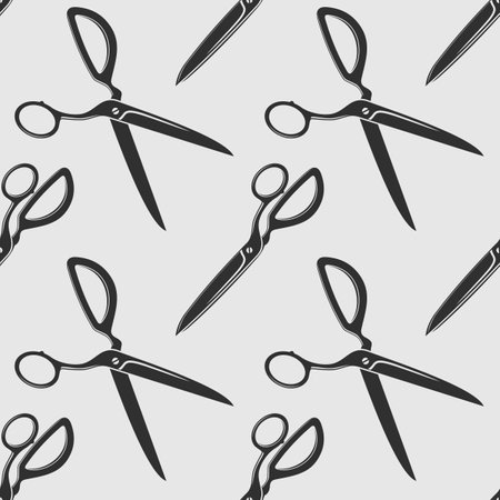 Tailors Shears seamless patternのイラスト素材
