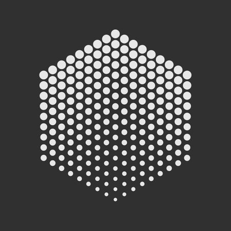 Hexagon Geometric Halftone Gradientのイラスト素材