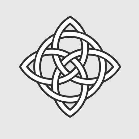 Celtic knot isolated on white backgroundのイラスト素材