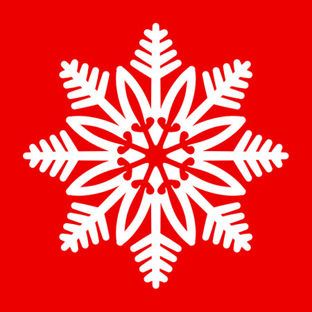 Snowflake icon isolated. Vector illustrationのイラスト素材