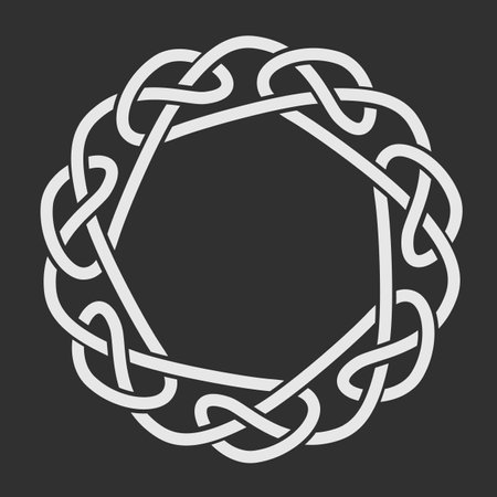 Celtic Style Round frame isolatedのイラスト素材