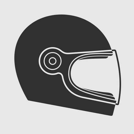 Motorcycle helmet iconのイラスト素材