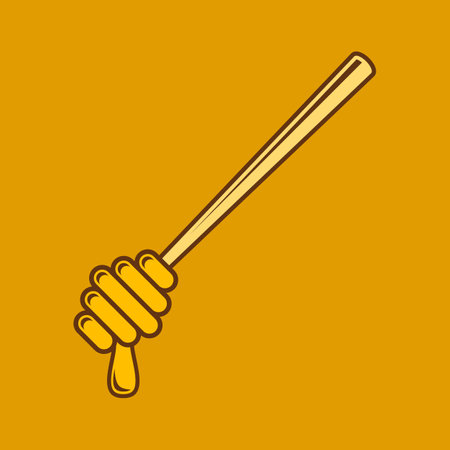 Honey stick icon. Vector illustrationのイラスト素材