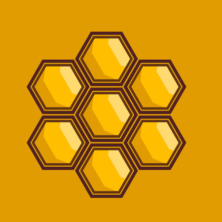 Honeycomb icon. Honey symbol. Vector