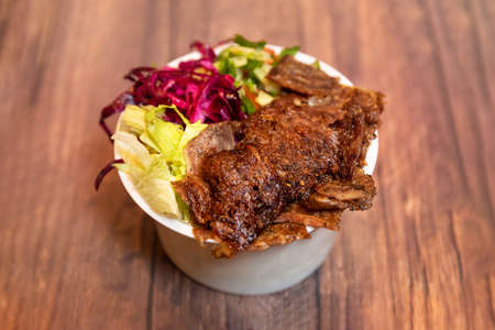 Tasty box kebab doner, close upの写真素材