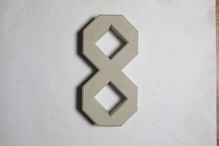 A sample of ground, wall stone shape on the unicolour backgroundの写真素材