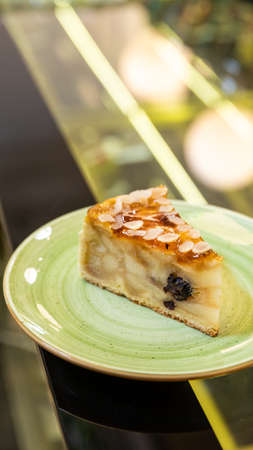 Beautiful honey dessert cake close up