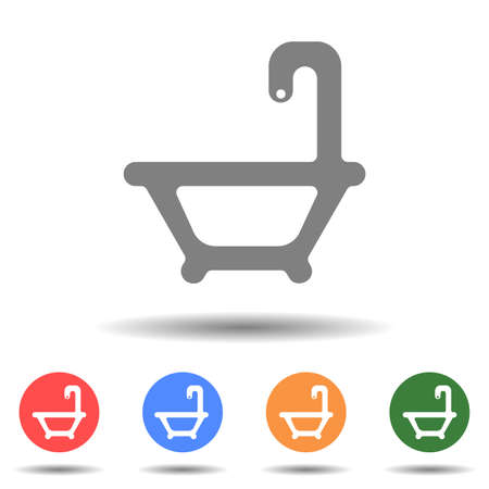 Bathtub icon vector with a isolated backgroundのイラスト素材