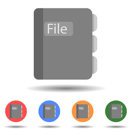 File book icon vector isolated on backgroundのイラスト素材