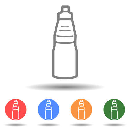 Linear water bottle icon vector isolated on backgroundのイラスト素材