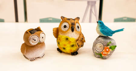 Owl bird toy light close upの写真素材