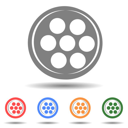 Movie film reel vector iconのイラスト素材