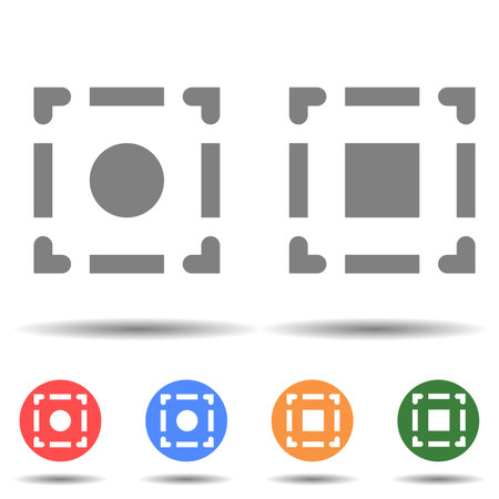 Start record and stop sign icon vectorのイラスト素材