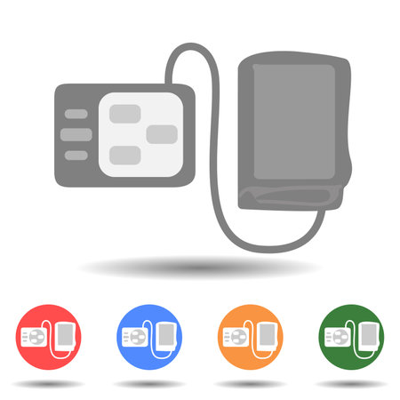 Stethoscope Blood pressure Sphygmomanometer vector iconのイラスト素材