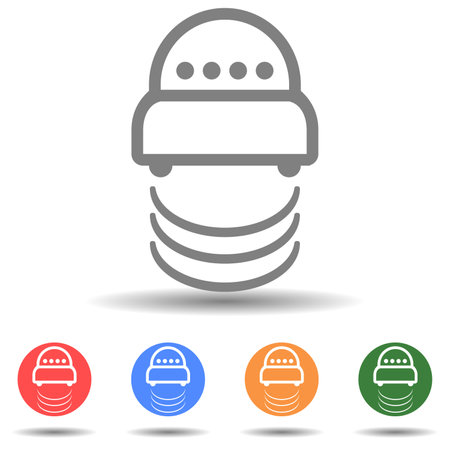 UFO vector icon, space aliens conceptのイラスト素材