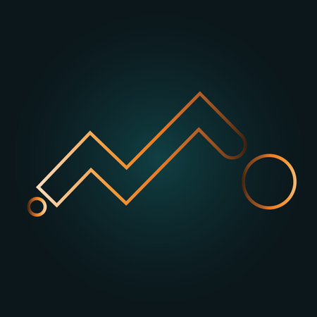 Activity sign. Gradient gold abstract concept with dark backgroundのイラスト素材