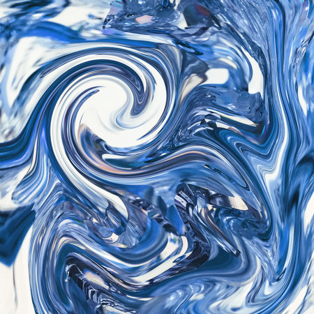 Abstract blue liquid marble texture design background