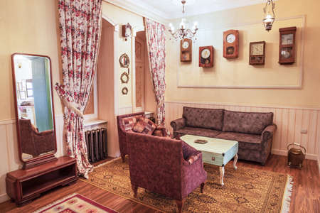 Small luxury restaurant banquet event room interior