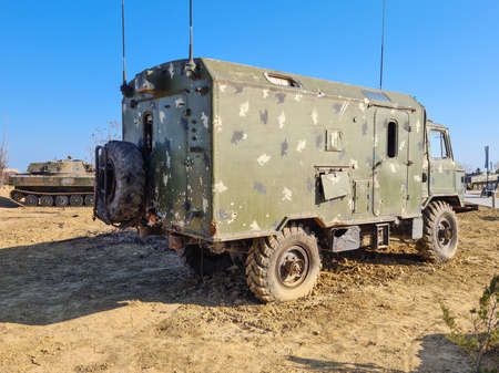 P - 240, QAZ-66 communication vehicle - Baku, Azerbaijan, 04-16-2021のeditorial素材