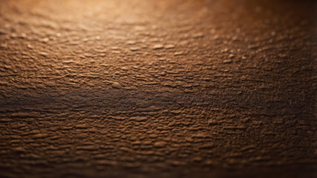 A close-up of a dark wood surface reveals intricate textures and natural patterns. Warm lighting enhances the depth and richness, offering an inviting and cozy atmosphere.の素材